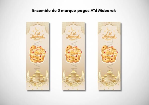 Ensemble de 3 marque-pages spécial fête de l'Aïd – Image 2