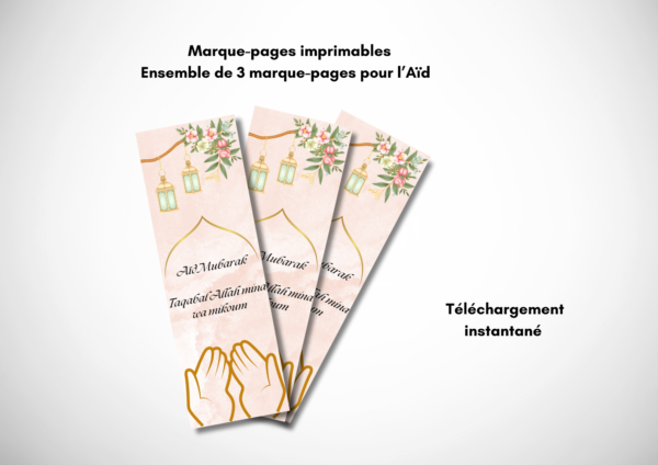 Ensemble 3 marque-pages spécial fête de l'Aïd