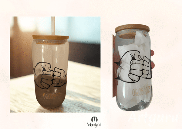 Tasse en verre en forme de canette, Verre à Cocktail, verre Bubble Tea, Smoothie, Soda, Cola – Image 3